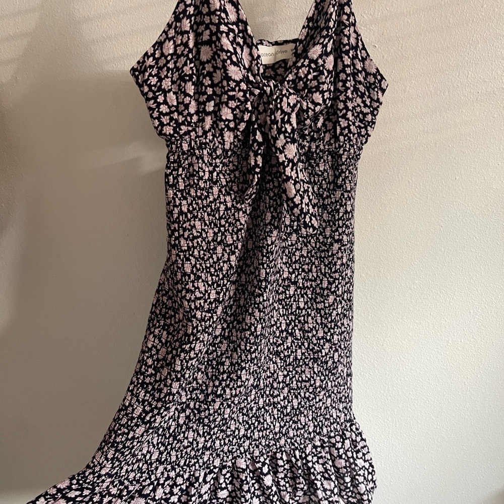 Ocean Drive Black and Pink Mini Dress